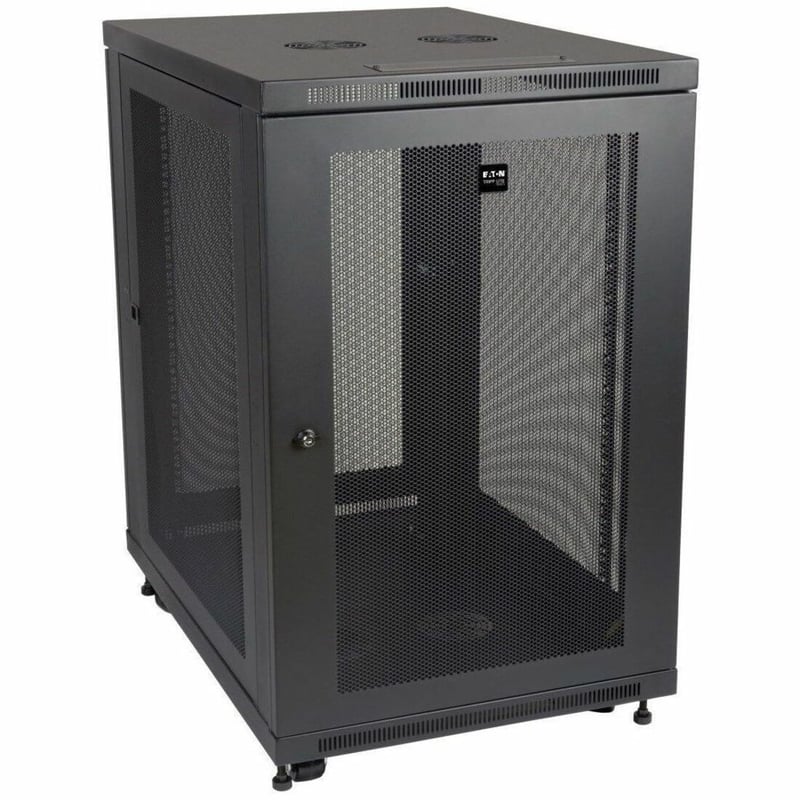 Tripp Lite by Eaton 18U Rack Enclosure Server Cabinet 33" Deep w/ Doors & Sides - Thumbnail 1