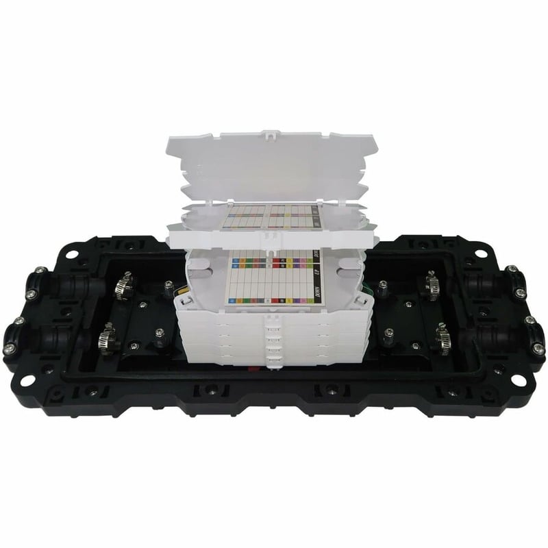FIBER SPLICE HORIZONTAL ENCL. 6 SPLICING TRAYS 144 FIBER CAP IP68 - Thumbnail 2