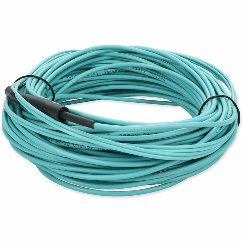 AddOn 20m MPO/UPC to 2xLC Duplex (4xLC)/UPC Aqua OM4 OFNR (Riser-Rated) 4-Strand Fiber Fanout Cable - Thumbnail 4