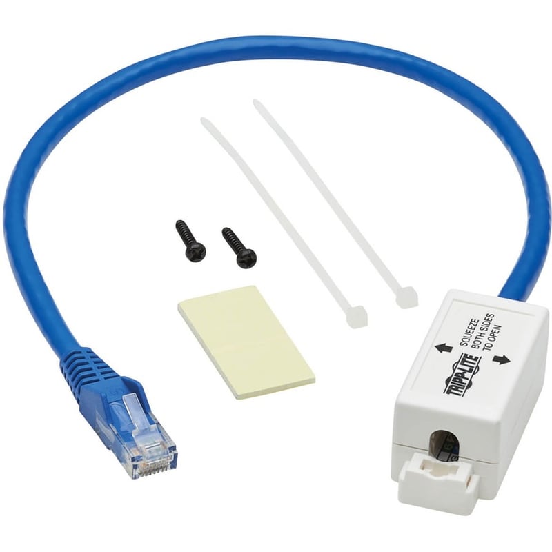 Eaton Tripp Lite Series Cat6 Junction Box Cable Assembly - Surface Mount, Unshielded, PoE+, RJ45/110 Punchdown, 18-in. (45.72 cm), Blue, TAA - Thumbnail 4