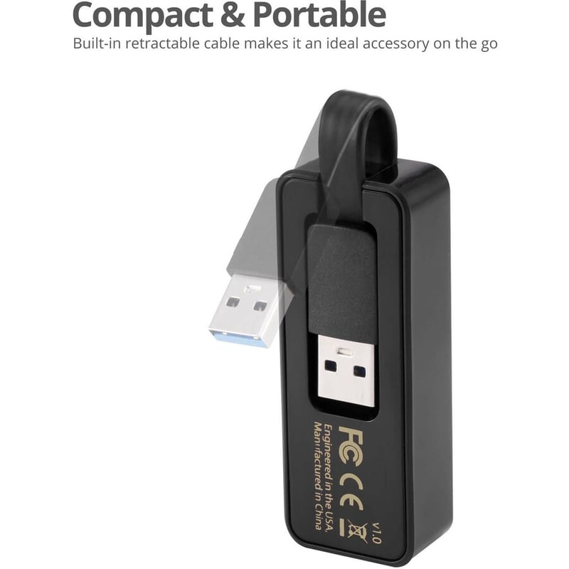 SIIG Portable USB 3.0 Gigabit Ethernet Adapter - Thumbnail 4