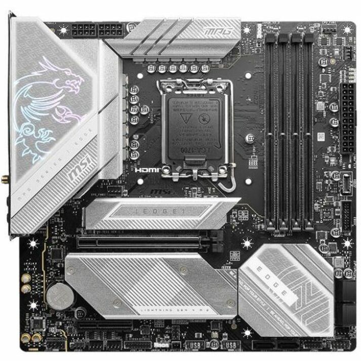 MSI MPG MPG B760M EDGE TI WIFI Gaming Desktop Motherboard - Intel B760 Chipset - Socket LGA-1700 - Micro ATX - Thumbnail 4
