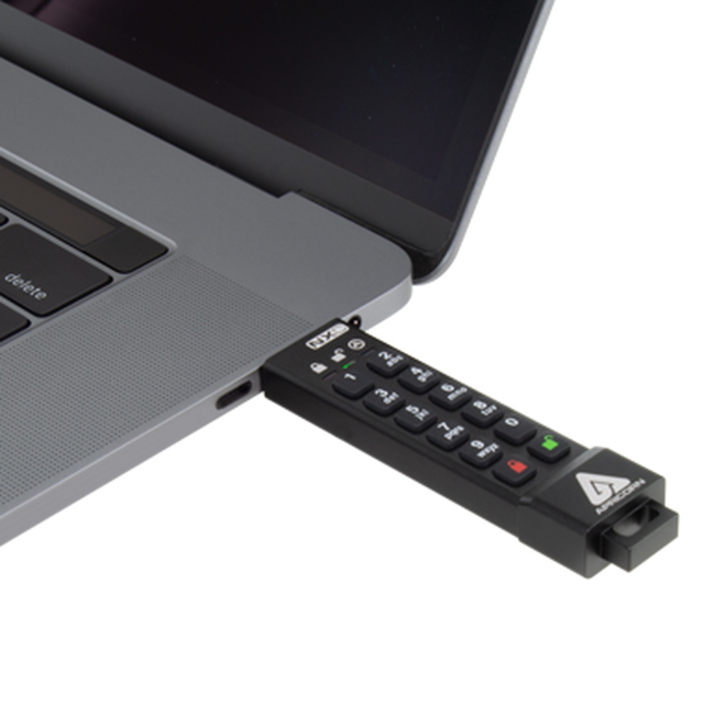 Apricorn Aegis Secure Key 3NXC 4GB USB 3.2 (Gen 1) Type C Flash Drive - Thumbnail 5