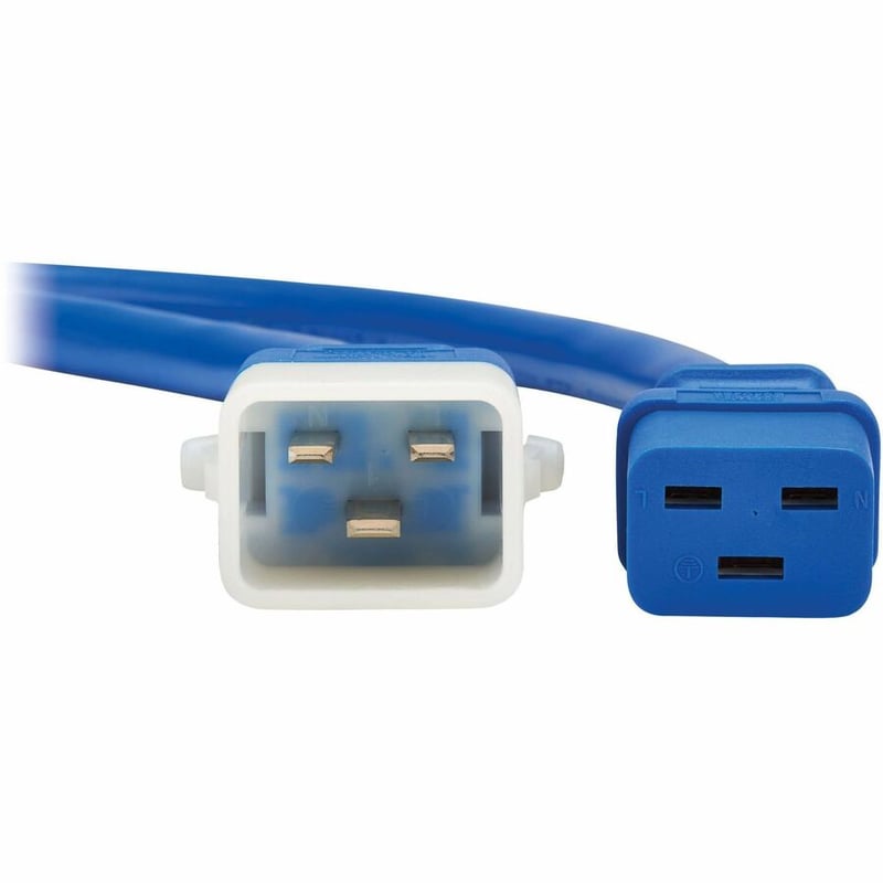 PDU POWER CORDS C19 P-LOCK C20 HEAVY-DUTY 20A 12AWG 6F BLUE 6PCK - Thumbnail 3