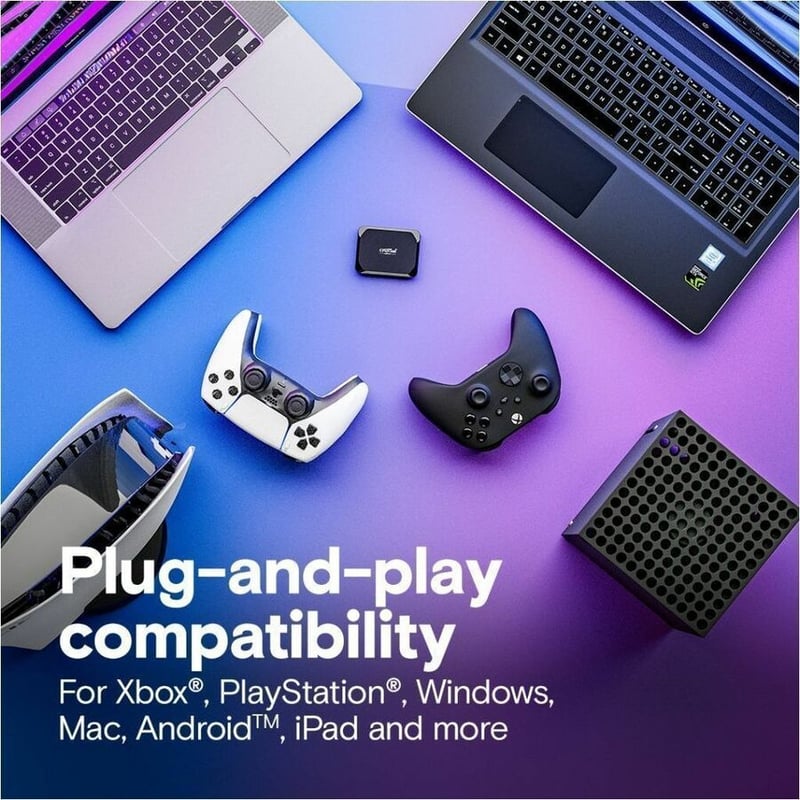 CRUCIAL X9 1TB PORTABLE SSD UP TO 1050MB/S READ PC AND MAC - Thumbnail 4