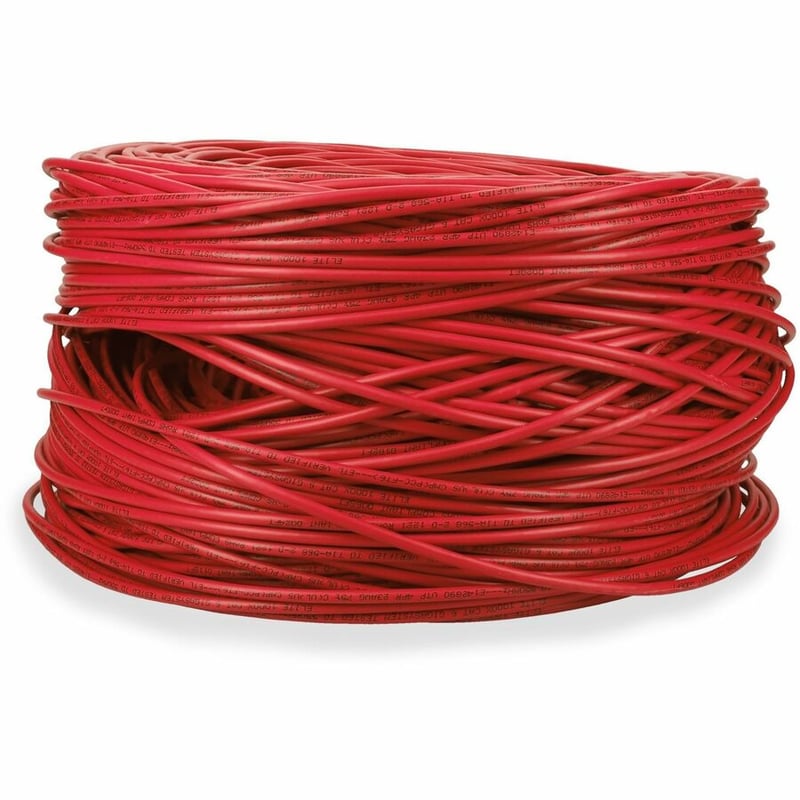 AddOn 1000ft Non-Terminated Red Cat6 UTP Plenum Solid Copper Patch Cable - Thumbnail 5