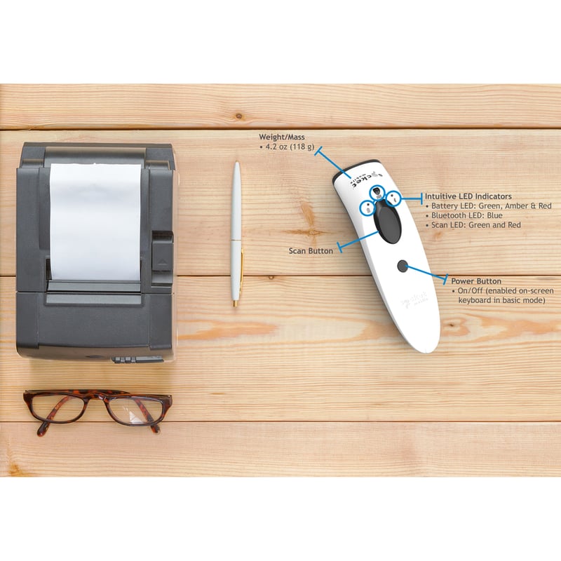 SocketScan® S740, 1D/2D Imager Barcode Scanner, White - 50 Pack - Thumbnail 4