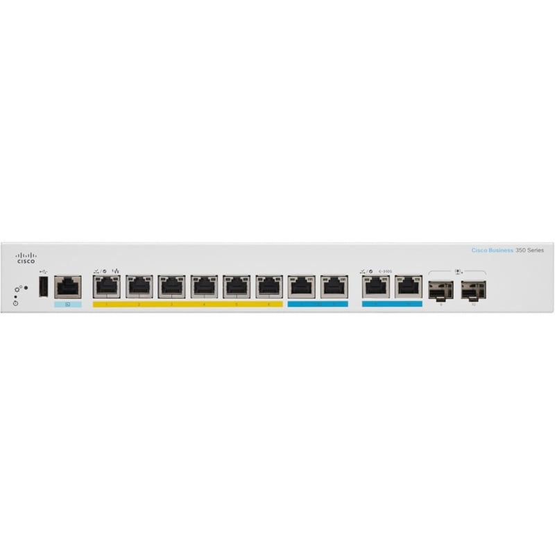 CBS350MANAGED2-PORT2.5GE6-PORTGEPOE2X10GCOMBO REMANUFACTURED - Thumbnail 1