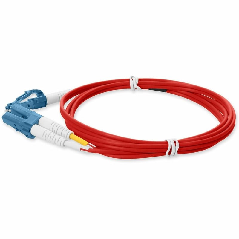 AddOn 2m LC to LC Red OS2 Duplex OFNP (Plenum-Rated) TAA SMF Fiber Patch Cable - Thumbnail 2