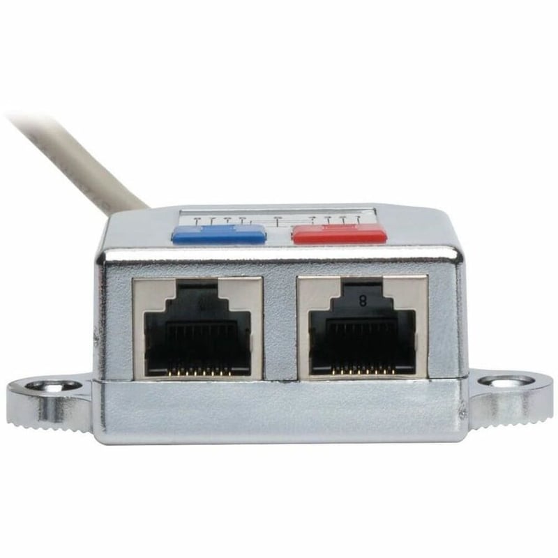 Tripp Lite by Eaton 2-to-1 RJ45 Splitter Adapter Cable, 10/100 Ethernet Cat5/Cat5e (M/2xF), 0.5 ft - Thumbnail 2
