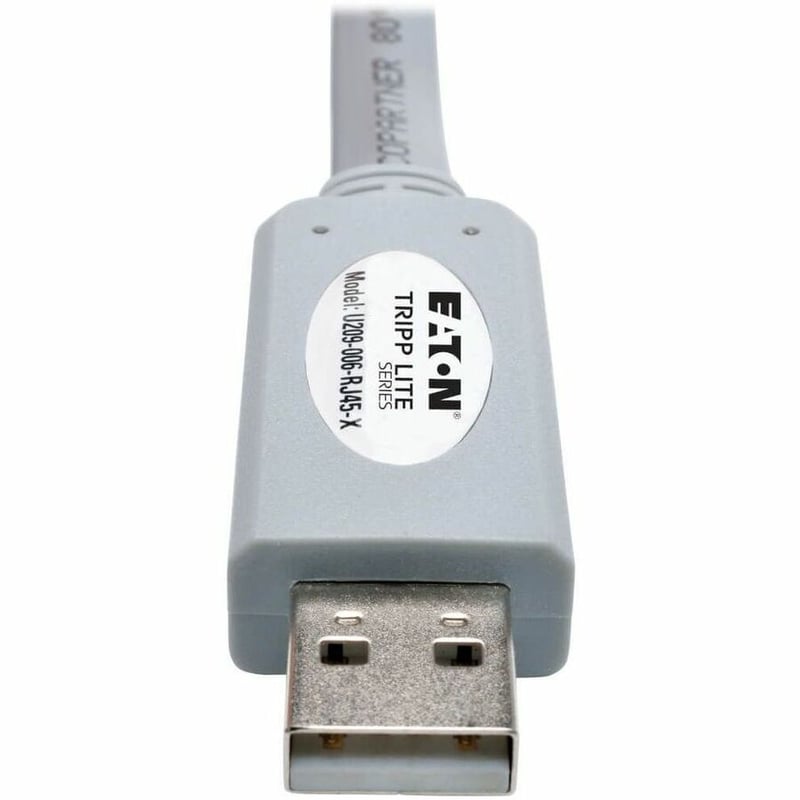 Tripp Lite by Eaton USB-A to RJ45 Serial Rollover Cable (M/M) - Cisco Compatible 250 Kbps 6 ft. (1.83 m) Gray - Thumbnail 3