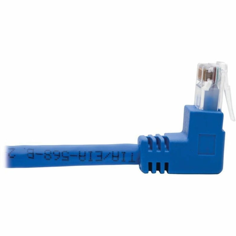Tripp Lite by Eaton Up/Down-Angle Cat6 Gigabit Molded UTP Ethernet Cable (RJ45 Up-Angle M to RJ45 Down-Angle M) Blue 3 ft. (0.91 m) - Thumbnail 4