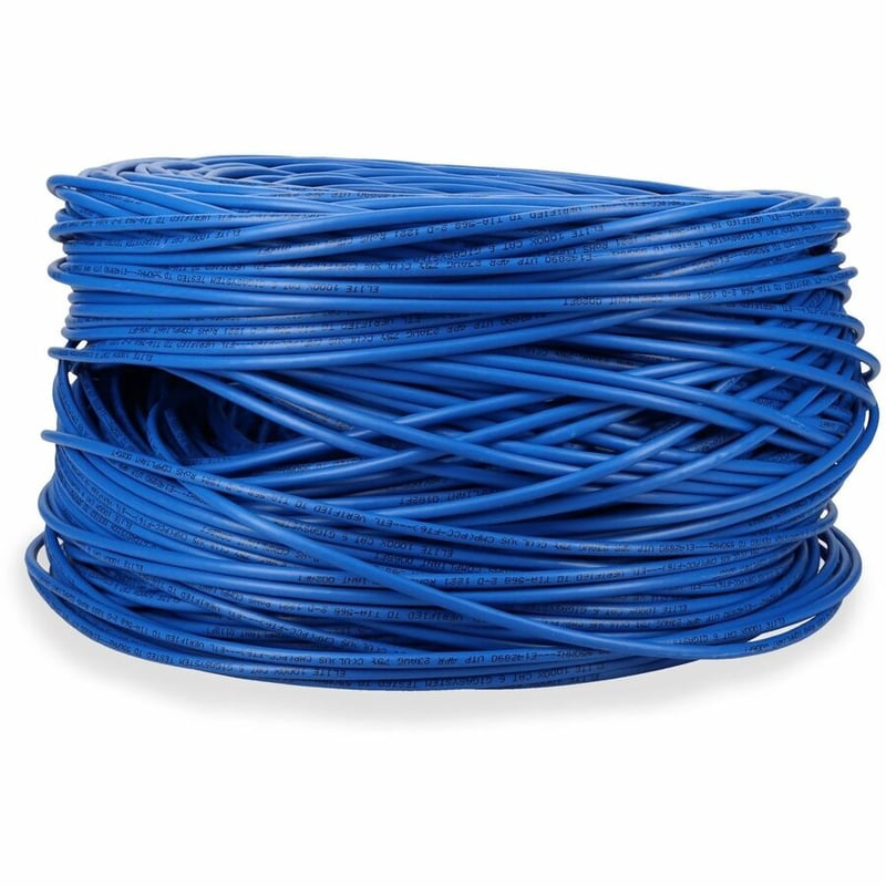 AddOn 1000ft Non-Terminated Blue CAT 6 Shielded Plenum-Rated Bulk Cable - Thumbnail 5
