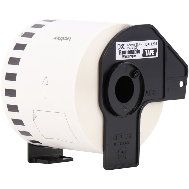 Brother DK4205 - Black on White Removable Continuous Length Paper Tape - Thumbnail 1