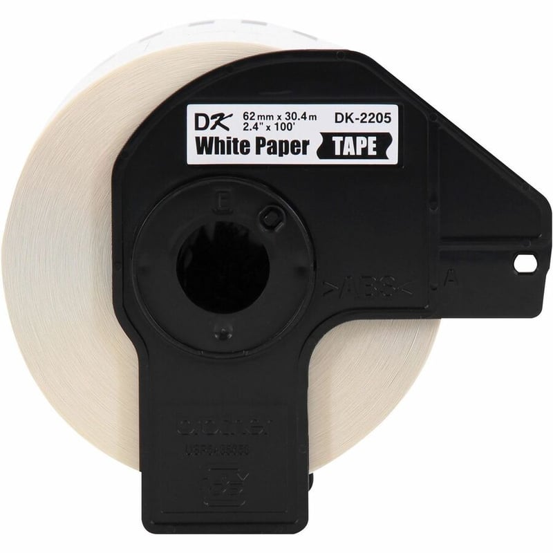 Brother DK2205 - Continuous Length White Film Paper Tape - Thumbnail 4