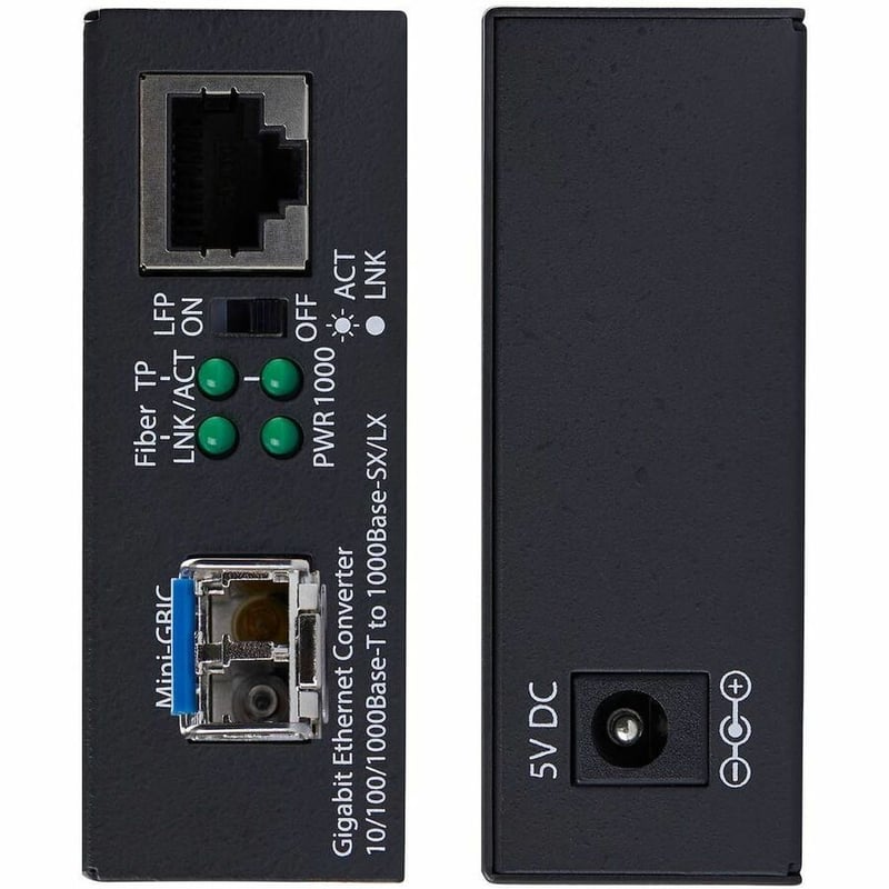 GIGABIT SM LC MEDIA CONVERTER 20 KM (12.4 MI) 10/100/1000 MBPS - Thumbnail 2