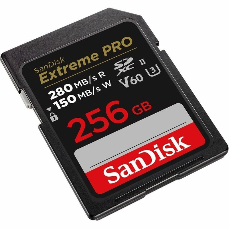 SanDisk Extreme PRO 256 GB Class 10/UHS-II (U3) V60 SDXC - 1 Pack - Thumbnail 2