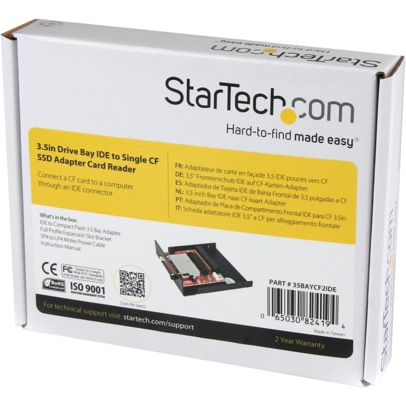 StarTech.com CF adapter card - 3.5in drive day - IDE - CompactFlash - solid state drive - SSD - Thumbnail 5