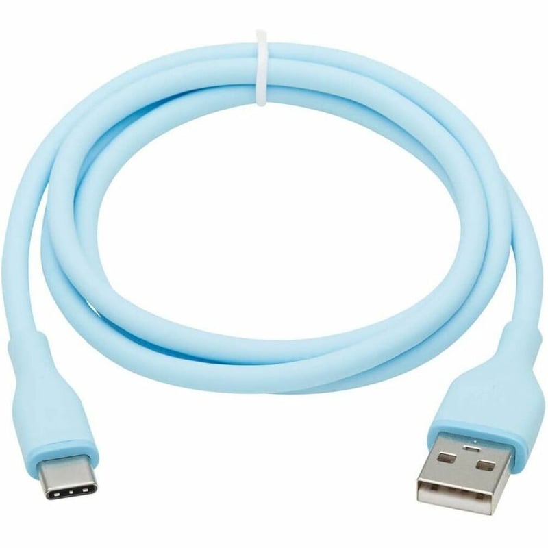 Tripp Lite by Eaton Safe-IT USB-A to USB-C Antibacterial Cable, USB 2.0, Ultra Flexible (M/M), Light Blue, 3 ft. (0.91 m) - Thumbnail 2