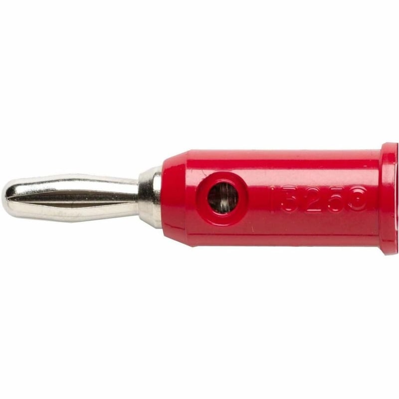 Pomona Do-It-Yourself Solderless Stackup Banana Plug, 10 Per Package, Red