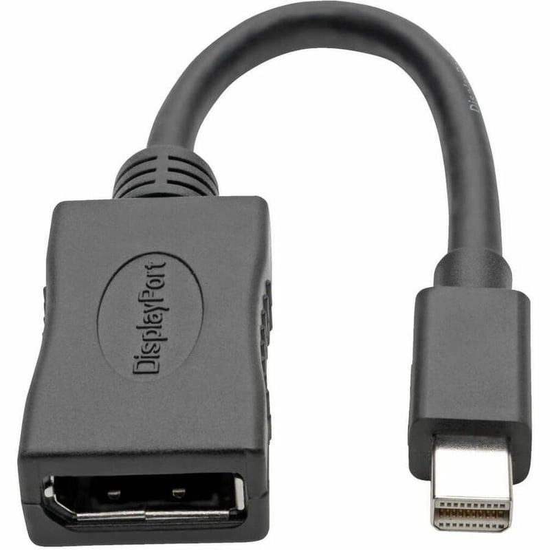 Eaton Tripp Lite Series Keyspan Mini DisplayPort to DisplayPort Adapter, 4K 60 Hz, Black (M/F), 6-in. (15.24 cm) - Thumbnail 2