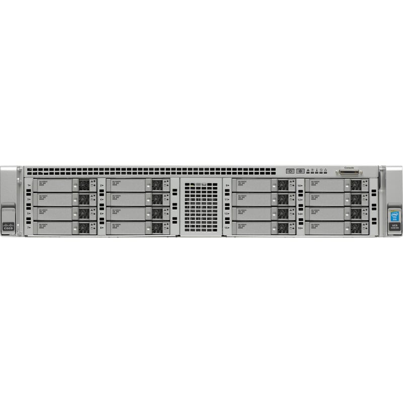 Cisco C240 M4 2U Rack Server - 2 Xeon E5-2630 v4 2.20 GHz - 128 GB RAM - Serial ATA/600 Controller - Thumbnail 1