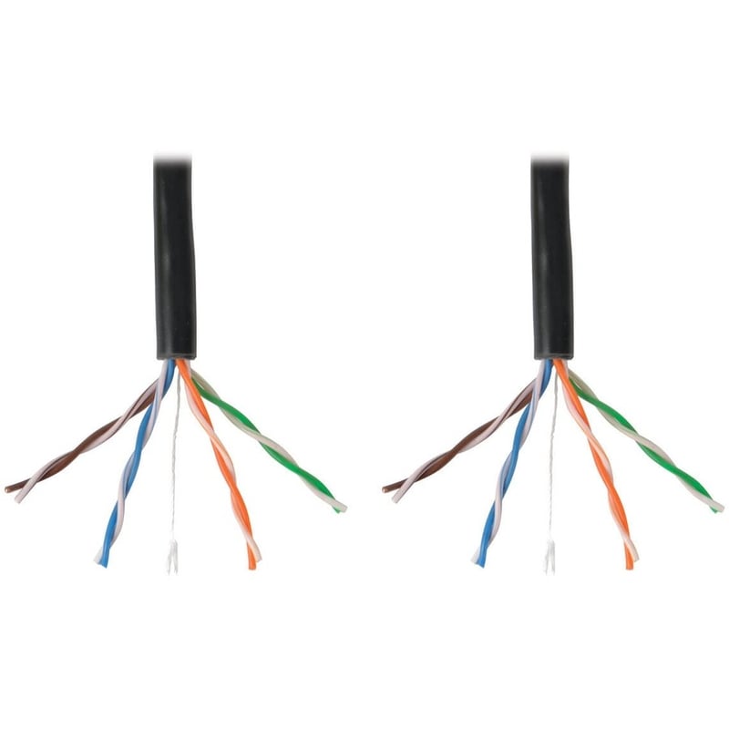 Eaton Tripp Lite Series Cat5e 350 MHz Solid Core (UTP) PVC Bulk Ethernet Cable - Black, 1000 ft. (304.8 m), TAA - Thumbnail 4