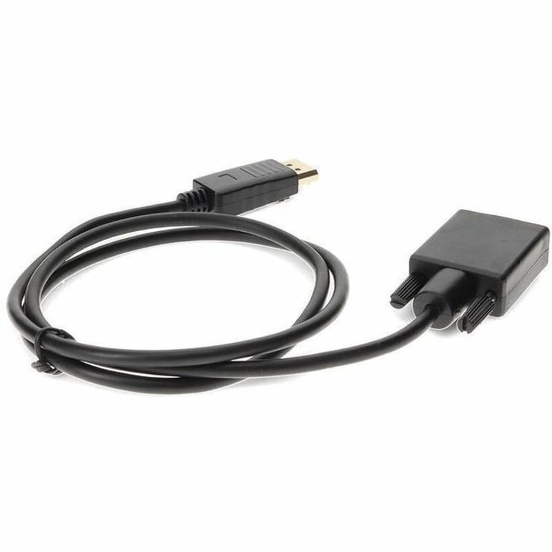 3ft DisplayPort 1.2 Male to VGA Male Black Cable For Resolution Up to 1920x1200 (WUXGA) - Thumbnail 5