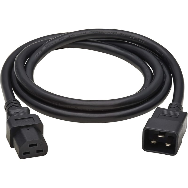 Eaton Tripp Lite Series Power Cord, C20 to C21 - Heavy-Duty, 20A, 250V, 12 AWG, 10 ft. (3.05 m), Black - Thumbnail 1