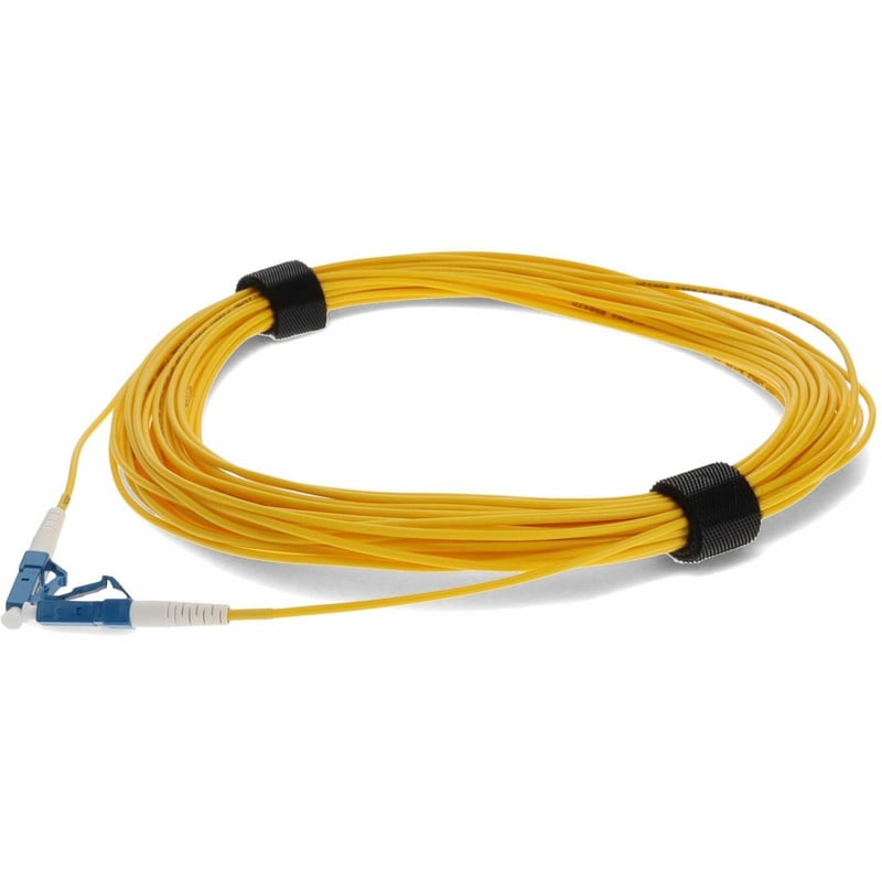 AddOn 47m LC to LC Yellow OS2 Simplex OFNR (Riser-Rated) SMF Fiber Patch Cable - Thumbnail 1