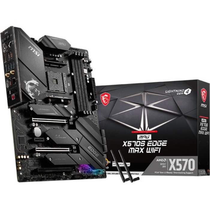 MSI MPG X570S EDGE MAX WIFI Desktop Motherboard - AMD X570 Chipset - Socket AM4 - ATX - Thumbnail 5
