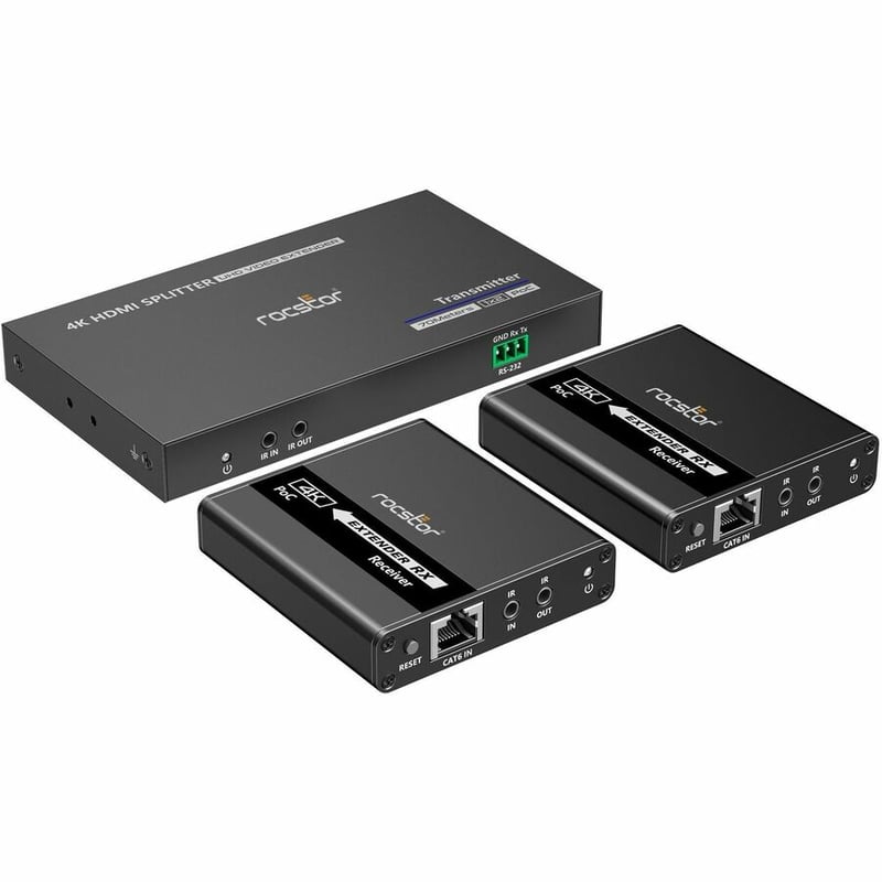 Rocstor TrueReach Splitter with Power over Network Cable 4K/1080p 1x2 HDMI - Thumbnail 2