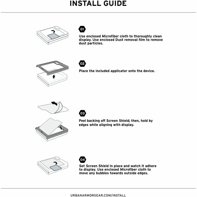 UAG GLASS SHIELD FOR SAMSUNG GALAXY Z FLIP 7 FE/ FLIP 6- CLEAR - Thumbnail 2