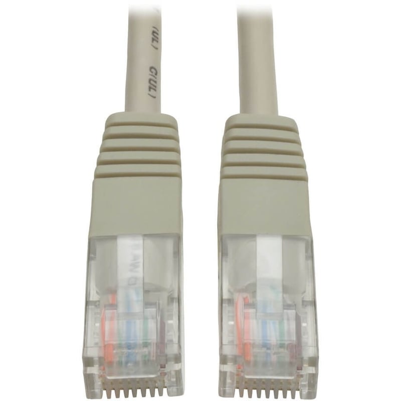 Eaton Tripp Lite Series Cat5e 350 MHz Molded (UTP) Ethernet Cable (RJ45 M/M), PoE - Gray, 25 ft. (7.62 m) - Thumbnail 1