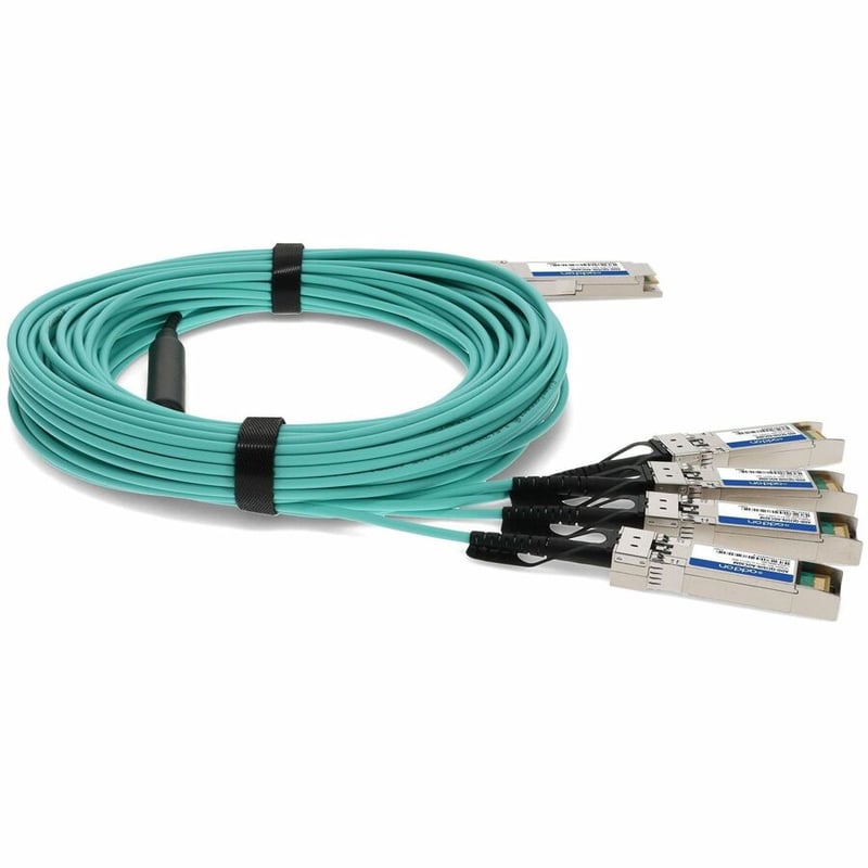 AddOn Cisco® QSFP-4X10G-AOC30M to Intel® XAOCBL-30M Compatible TAA Compliant 40GBase-AOC QSFP+ to 4xSFP+ Direct Attach Cable (850nm, MMF, 30m) - Thumbnail 5