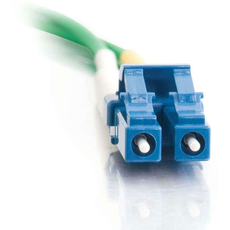 C2G-2m LC-LC 9/125 OS1 Duplex Singlemode PVC Fiber Optic Cable - Green - Thumbnail 2