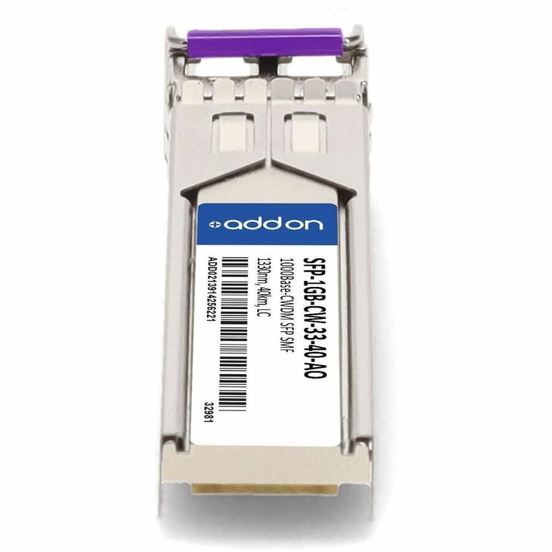 AddOn MSA and TAA 1000Base-CWDM SFP Transceiver (SMF, 1330nm, 40km, LC, DOM) - Thumbnail 4