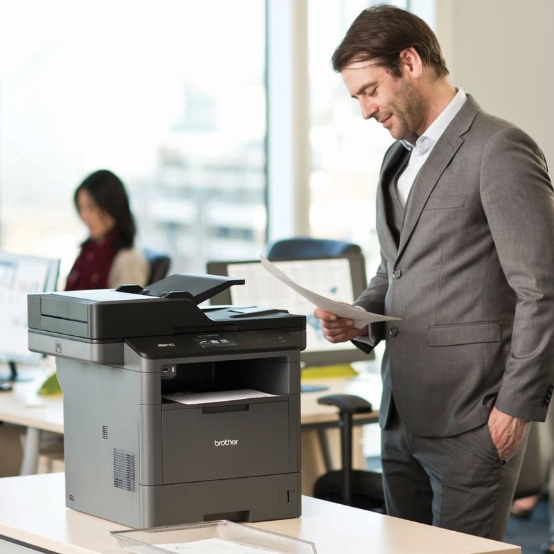 Brother MFC-L5800DW Laser Multifunction Printer - Monochrome - Duplex - Thumbnail 5