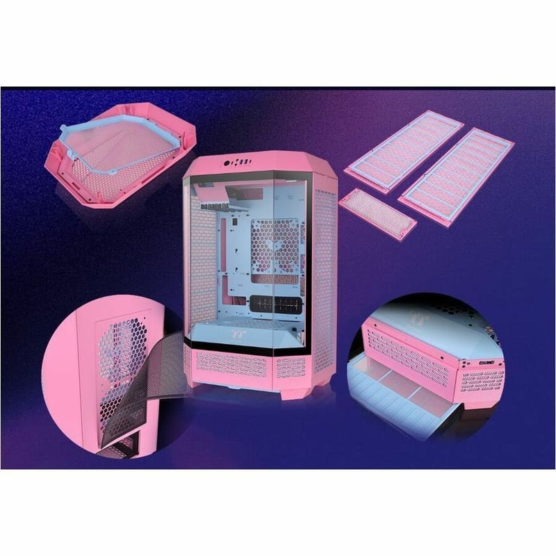 Thermaltake The Tower 300 Bubble Pink Micro Tower Chassis - Thumbnail 3