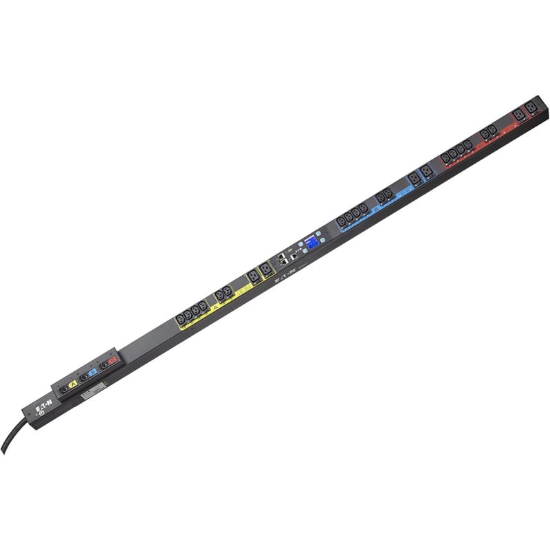 Eaton Managed rack PDU, 0U, L15-20P input, 5.76 kW max, 200-240V, 16A, 10 ft cord, Three-phase, Outlets: (18) C13 Outlet grip, (6) C19 Outlet grip - Thumbnail 5