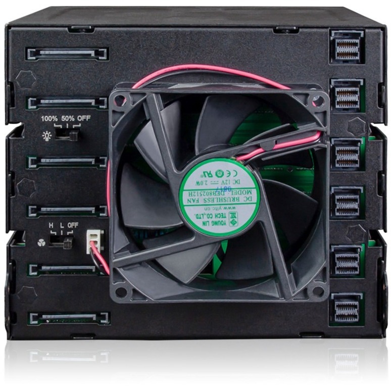 Icy Dock ToughArmor MB924IP-B Drive Enclosure for 5.25" SATA, Serial Attached SCSI (SAS) - Mini-SAS Host Interface External - Black - Thumbnail 2