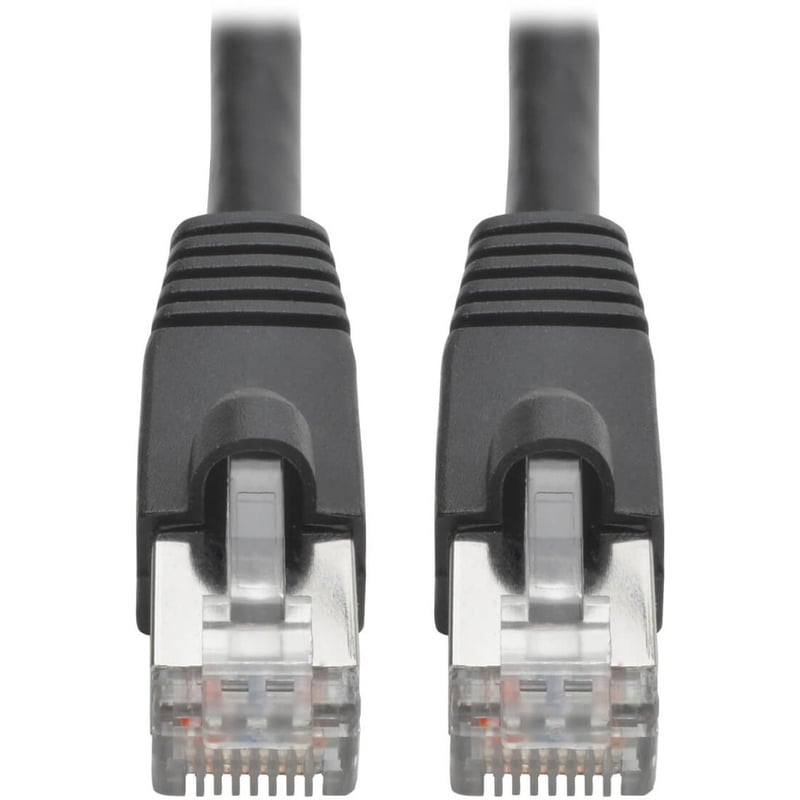 Eaton Tripp Lite Series Cat6a 10G Snagless Shielded STP Ethernet Cable (RJ45 M/M), PoE, Black, 8 ft. (2.43 m) - Thumbnail 1