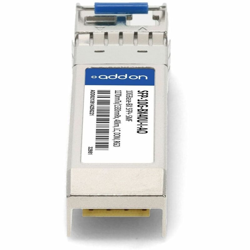AddOn Cisco SFP-10G-BX40U-I Compatible TAA Compliant 10GBase-BX SFP+ Transceiver (SMF, 1270nmTx/1330nmRx, 40km, LC, DOM, Rugged) - Thumbnail 4
