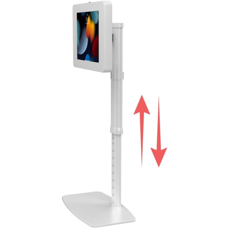 CTA Digital Adjustable VESA Compatible Desk Mount with Universal Security Enclosure (White) - Thumbnail 5
