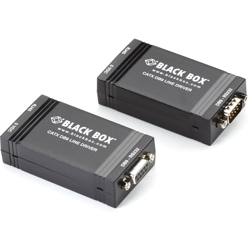 Black Box Async RS232 Extender over CATx - DB9 with Control Signals to Terminal Block - Thumbnail 1