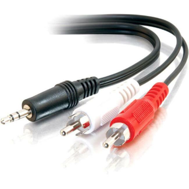 C2G 6ft Value Series One 3.5mm Stereo Male to Two RCA Stereo Male Y-Cable - Thumbnail 1