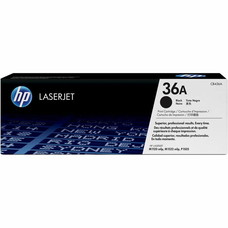 HP 36A (CB436A) Original Standard Yield Laser Toner Cartridge - Single Pack - Black - 1 Each - Thumbnail 1