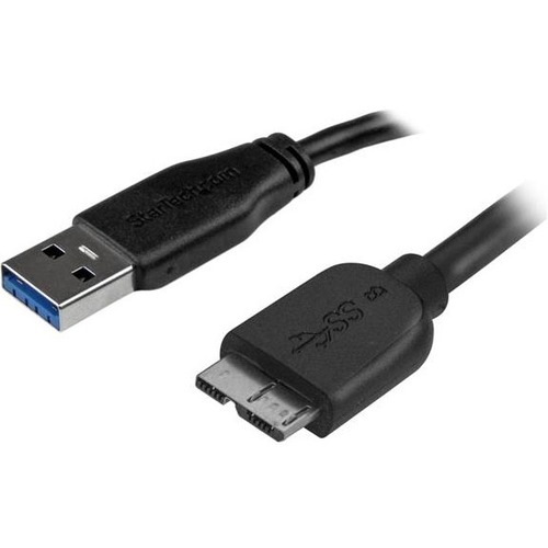 StarTech.com 15cm (6in) Short Slim SuperSpeed USB 3.0 (5Gbps) A to Micro B Cable - M/M - Thumbnail 1