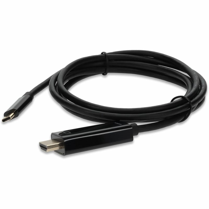 6ft (2m) USB-C 3.1 Male to HDMI Male Adapter Cable, Up to 4K 30Hz, Black - Thumbnail 1
