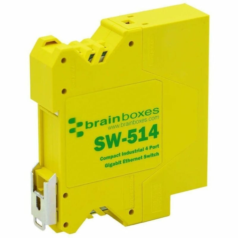 Brainboxes Compact Industrial 4 Port Gigabit Ethernet Switch - Thumbnail 1